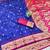 navy blue zari woven banarasi silk blend traditional saree with blouse piece