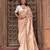 Pink embroidered pure chiffon saree