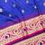 navy blue zari woven banarasi silk blend traditional saree with blouse piece