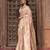 Pink embroidered pure chiffon saree