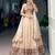 Women's Cream Spider Crush silk blend Embroidered Semi-Stitched Lehenga Choli Set