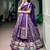 Tasar silk blend Printed Free Size Ghaghra Choli with Lace Border & Dupatta for Navratri Garba