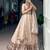 Women's Cream Spider Crush silk blend Embroidered Semi-Stitched Lehenga Choli Set