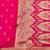 pink zari woven banarasi silk blend traditional saree with blouse piece
