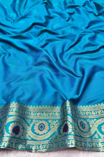 purple zari woven banarasi silk blend traditional saree with blouse piece