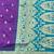 purple zari woven banarasi silk blend traditional saree with blouse piece