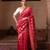 Pink embroidered pure monga silk saree