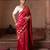 Pink embroidered pure monga silk saree