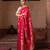 Pink embroidered pure monga silk saree