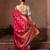 Pink embroidered pure monga silk saree