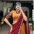 Kalamkari Printed Tussar silk blend Lehenga Choli with Chinon Dupatta
