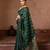 Green embroidered pure katan silk saree