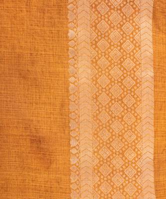 Coffee brown embroidered pure katan silk saree 5