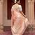 Peach embroidered pure tissue silk saree