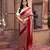 Maroon embroidered pure tissue silk saree