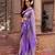 Purple embroidered pure tissue silk saree