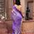 Purple embroidered pure tissue silk saree