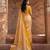 Yellow embroidered pure tissue silk saree