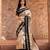 Black embroidered pure tissue silk saree