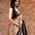 Black embroidered pure tissue silk saree