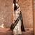 Black embroidered pure tissue silk saree