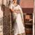 White embroidered pure organza saree