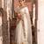 White embroidered pure organza saree