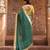 Sage green embroidered pure georgette saree