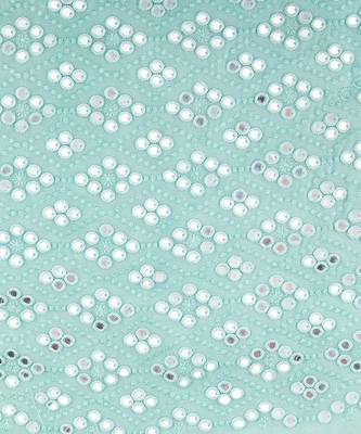 Sky blue embroidered pure georgette saree 4