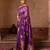 Purple embroidered pure tissue silk saree