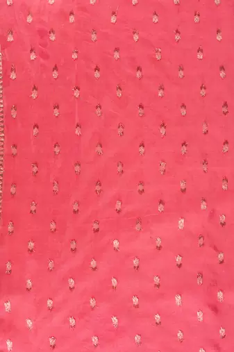 Sea green pink embroidered pure katan silk saree