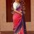 Purple embroidered pure katan silk saree