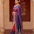 Purple embroidered pure katan silk saree