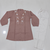 Oniun embroidered short tunic kurti with off-white bottom set