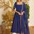 Blue Color Bandehj Anarkali Gown Suit Set With Dupatta Festival Wear Gown Suit Set