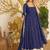 Blue Color Bandehj Anarkali Gown Suit Set With Dupatta Festival Wear Gown Suit Set