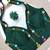 Green navratri rayon silk blend thread & mirror work blouse