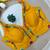 Yellow navratri rayon silk blend thread & mirror work blouse