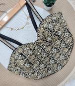 Black fancy cotton lace & handwork sleeveless blouse