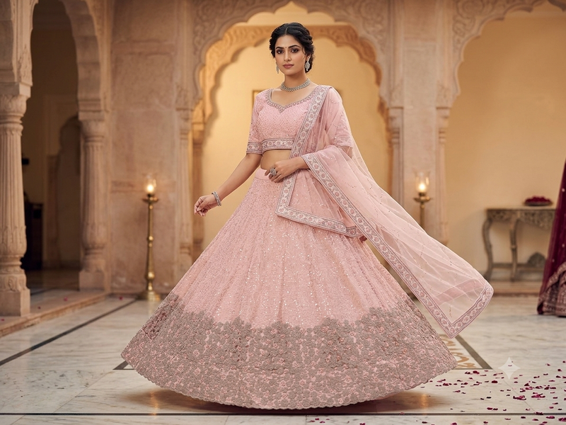 new designer party wear light weight lehanga chunni dress