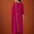 Embroidered Vichitra SIlk Flared Kurta Pant and Dupatta Set