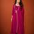 Embroidered Vichitra SIlk Flared Kurta Pant and Dupatta Set