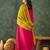 Embroidered Vichitra Silk Flared Kurta Pant and Dupatta Set