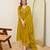 Embroidered Chanderi Flared Kurta Pant and Dupatta Set