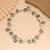 Crystal green color beaded mala with traditional design