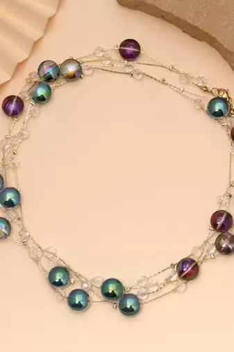 Multi color beaded mala with traditional handmade design