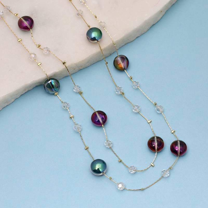 Multi color beaded mala with traditional handmade design