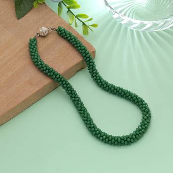 Green color magnetic beaded necklace with fashion style 1