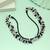 White & black color beaded necklace with modern style