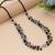 White & black color beaded necklace with modern style
